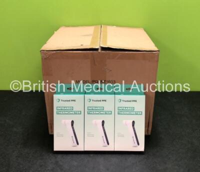 60 x Trusted PPE Infrared Thermometers (All Unused in Box)