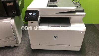 Job Lot Including 1 x HP P2035 LaserJet Printer (Powers Up) 1 x HP MFP M281fdw LaserJet Pro Printer (Powers Up) and 1 x HP C4680 Photosmart Printer / Scanner (Untested Due to No Power Supply) - 4