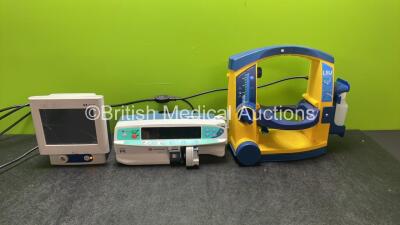 Mixed Lot Including 1 x Covidien BIS Complete Monitoring System (Powers Up with Cracked Screen) 1 x Alaris PK Infusion Pump (Powers Up) 1 x Laerdal Suction Unit (Powers Up with Cracked Casing and Missing Cup-See Photos)