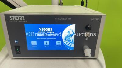 Karl Storz Stack System Including 1 x Karl Storz Endoscope 200905 19 HD Monitor, 1 x Karl Storz Endoscope Endoflator 50 UI500, 1 x Karl Storz Endoscope TC 200 image 1 Connect Unit, 1 x Karl Storz Endoscope TC 300 Image 1 H3 Link Unit, 1 x Karl Storz H3-Z - 5