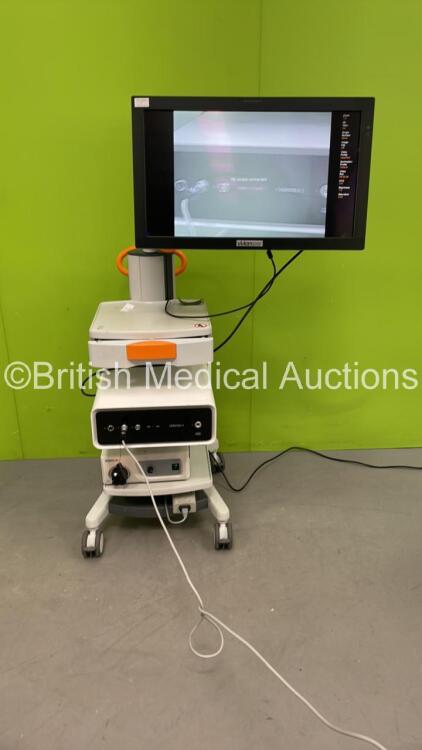 Vision Sense Stack Trolley with Vision Sense Monitor, Visionsense vsiii3 3DHD Camera Control Unit, Vision Sense Camera Head and Vision Sense LS 300 Light Source (All Powers Up) *W*