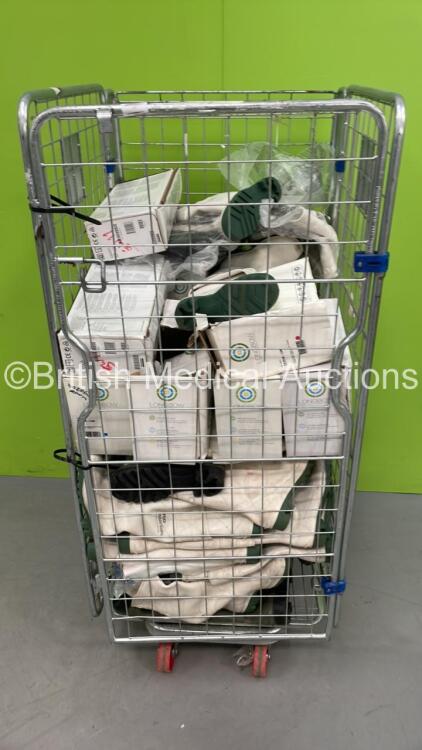 Cage of Safety Wellington Boots and Printer Cartridges (Cage Not Included)