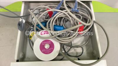 Edan F9 Fetal Monitor on Stand with 2 x Transducers and Finger Trigger (Powers Up) - 3