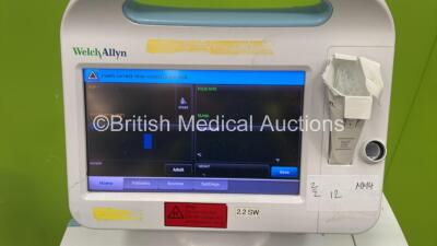 1 x Welch Allyn 6000 Series Patient Monitor on Stand and 1 x GE Dinamap Carescape V100 Vital Signs Monitor on Stand (Both Power Up) *S/N 103000791314* - 4