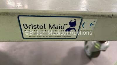 1 x Bristol Maid Electric Patient Examination Couch with Controller (Powers Up) and 1 x Huntleigh Hydraulic Patient Examination Couch (Hydraulics Tested Working) - 5