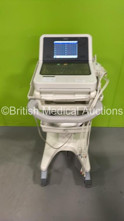 Philips PageWriter TC30 ECG Machine on Stand with 10 Lead ECG Leads (Powers Up)