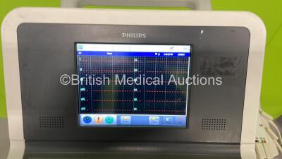 Philips PageWriter TC30 ECG Machine on Stand with 10 Lead ECG Leads (Powers Up) - 3