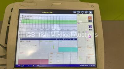 Edan F9 Fetal Monitor on Stand with 2 x Transducers and Finger Trigger (Powers Up with Some Casing Damage - See Photo) - 3