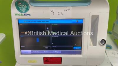 3 x Welch Allyn 6000 Vital Signs Monitors on Stands (All Power Up) - 3