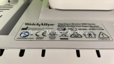 3 x Welch Allyn 6000 Vital Signs Monitors on Stands (All Power Up) - 5