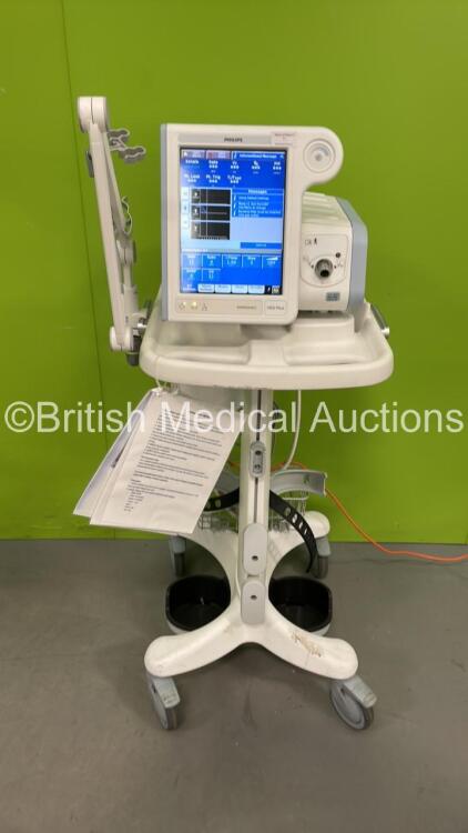 Philips Respironics V60 Plus Ventilator on Stand Software Version 3.00 - Total Power on Hours (Powers Up) *S/N 20304*