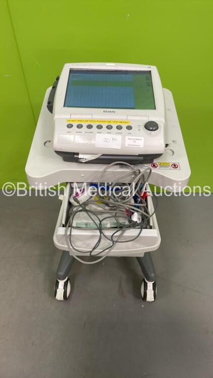 Edan F9 Fetal Monitor on Stand with 2 x Transducers and Finger Trigger (Powers Up)