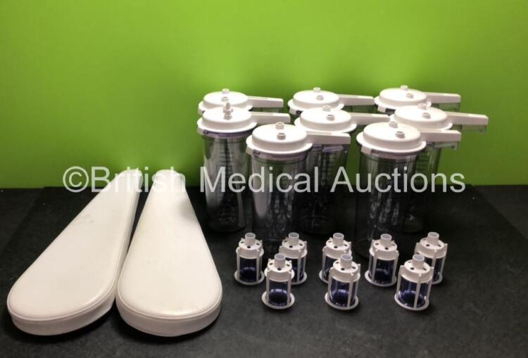 Mixed Lot Including 7 x Therapy Equipment Cups with Lids and 2 x Cushions