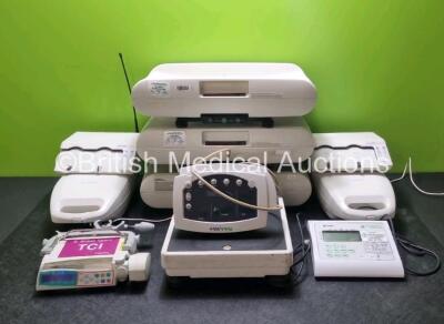 Mixed Lot Including 1 x B.Braun Perfusor Space Pump (Powers Up with Blank Screen, 3 x Model 727 Seca Baby Weighing Scales, 2 x Philips Respironics Nebulizers, 2 x Sonic Aid Freedom Ref SF1 - EUR Telemetry CTG Machine, 1 x Marsden Weighing Scales with Digi