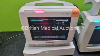 Job Lot Including 1 x Philips IntelliVue MP5 Patient Monitor Including ECG, NIBP, SpO2 Options, 1 x Philips IntelliVue MP30 Patient Monitor, 1 Philips IntelliVue X2 Handheld Patient Monitor Including ECG, SpO2, NIBP, PRESS and TEMP Options and 1 x Intell - 2