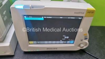 Job Lot Including 1 x Philips IntelliVue MP5 Patient Monitor Including ECG, NIBP, SpO2 Options, 1 x Philips IntelliVue MP30 Patient Monitor, 1 Philips IntelliVue X2 Handheld Patient Monitor Including ECG, SpO2, NIBP, PRESS and TEMP Options and 1 x Intell - 3