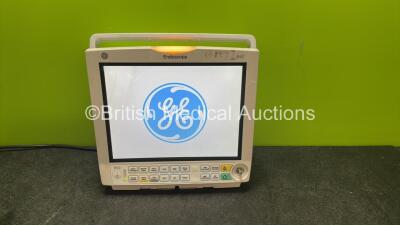 GE B40 Patient Monitor Including ECG, NIBP SpO2, T1, T2, IBP1 and IBP2 Options (Powers Up with Damage and Missing Dial-See Photos) *SN SJF14505997WA*