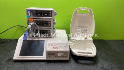 Mixed Lot Including 1 x Stryker SDC Endoscopy Pro 2 DVD Unit (Powers Up) 1 x Nellcor N-550 Pulse Oximeter (Powers Up with Error-See Photo) 2 x Nellcor N-560 Pulse Oximeters with 1 SpO2 Finger Sensor (Both Power Up) 1 x Philips Respironics Porta Neb Nebul