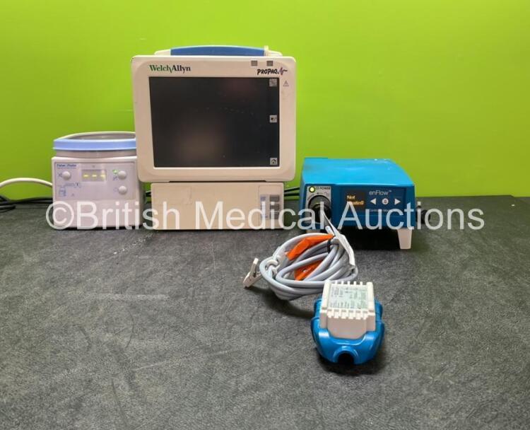 Mixed Lot Including 1 x Fisher & Paykel MR850 AEK Respiratory Humidifier Unit (Powers Up) 1 x Welch Allyn ProPaq CS Patient Monitor Including ECG, SpO2, T1, T2, NIBP, P1 and Printer Options (Powers Up When Tested with Stock Power Supply-Power Supply Not I