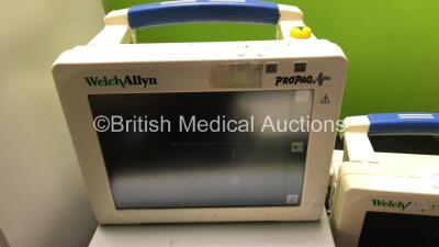 Mixed Lot Including 1 x Electrolux Fridge, 1 x Kontron Micromon 7142B Blood Pressure Patient Monitor (Powers Up with Fault) 2 x Welch Allyn Propaq CS Patient Monitors, 1 x Philips C1 Monitor, Quantity of Pump Clips, 1 x SAM 12 Suction Unit (Powers Up) and - 4