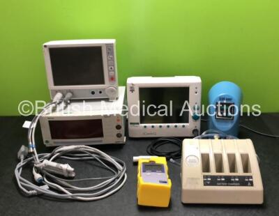 Mixed Lot Including 1 x Deltex Medical Cardio Q ODM Monitor, 1 x Edwards Lifesciences Vigilance II Patient Monitor, 1 x Edwards Critical-Care Baxter Vigilance Monitor, 1 x Nellcor SpO2 Monitor, 1 x SC 7000 / SC 9000XL Panasonic Battery Charger and 1 x Med