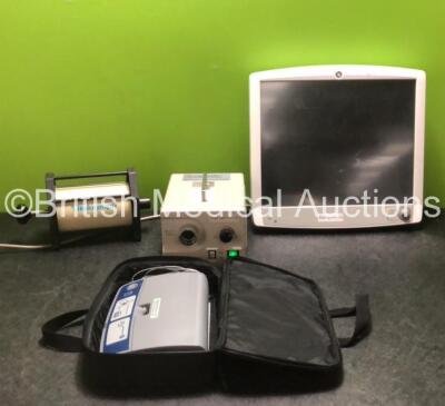 Mixed Lot Including 1 x Olympus CLK-4 Halogen Light Source (Powers Up) 1 x Vitalograph Precision Syringe, 1 x Medtronic Carelink Monitor in Case and 1 x GE D19KT Display / Monitor *SN IJR5702DEM / 7623745 / C511270 / DTK03130116*