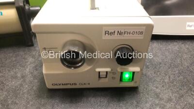 Mixed Lot Including 1 x Olympus CLK-4 Halogen Light Source (Powers Up) 1 x Vitalograph Precision Syringe, 1 x Medtronic Carelink Monitor in Case and 1 x GE D19KT Display / Monitor *SN IJR5702DEM / 7623745 / C511270 / DTK03130116* - 2