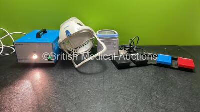 Mixed Lot Including 1 x Seward Medical High Performance 75W Watt Light Source (Powers Up) 1 x Stryker T4 Personal Protection System, 1 x Fisher & Paykel MR850AEK Respiratory Humidifier Unit (Powers Up with Error) 1 x FMS Footswitch