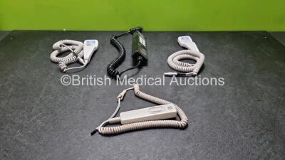 Job Lot of Assorted Remote Controls Including 2 x GE OEC C-ARM X-Ray Controllers (1 x with D and 1 x OSI Operating Table Remote and 1 x Spare Cable for X-Ray Machine