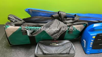 Mixed Lot Including 1 x Sager Emergency Traction Splint, 1 x Donway Traction Splint, 1 x Oxygen Bottle Bag, 1 x EZ-IO Bag, 1 x Dinamap Procare Patient Monitor (Untested Due to Missing Power Supply) 1 x Masimo Set Spot Vital Signs LXi Patient Monitor (Spar - 3