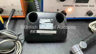 Mixed Lot Including 1 x Sonacel Multiphon MkII Unit with 1 x Transducer / Probe (Powers Up) 1 x Sonacel Multiphon Plus Unit with 1 x Transducer / Probe (Powers Up) 1 x Welch Allyn 7114x Universal Charger (No Power) 1 x Pari Boy Mobile 5 Nebulizer (Unteste - 4