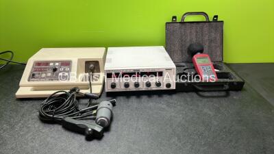 Mixed Lot Including 1 x EMS Interferential Therapy Unit with 3 x Transducer / Probes, 1 x JPM Model 4255 Interferential Therapy Unit and 1 x Sinometer SL812 Sound Level Meter (All Power Up) *SN ST019387, 01070, 34888*