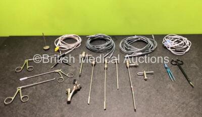 Job Lot of Various Surgical Instruments Including Olympus Instruments and 4 x Diathermy / Electrosurgical Instruments