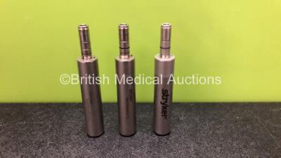 3 x Stryker 5400-015-000 Core Micro Drill Handpieces *SN 0913000193 / 0808404673 / 0800203153*