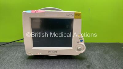 Philips IntelliVue MP30 Patient Monitor (Powers Up with Damage and Missing Cover-See Photo) *SN DE62234633*