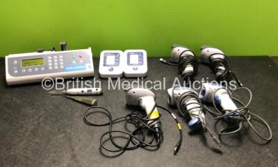 Mixed Lot Including 1 x Graseby 3500 Anaesthesia Pump (Powers Up) 2 x A&D BP Monitors, 1 x Satelec Mini LED 2 Curing Light (Missing Button - See Photos) and 5 x Handheld Scanners