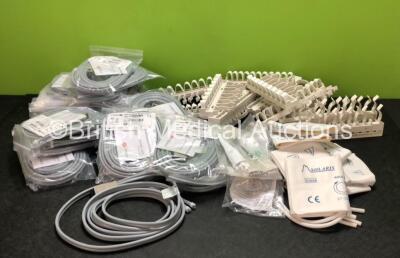 Job Lot Including 28 x Unimed BP Air Hoses (Majority Unused) 8 x Solaris Adult BP Cuffs and Quantity of Cable Organisers (Some with Damage)