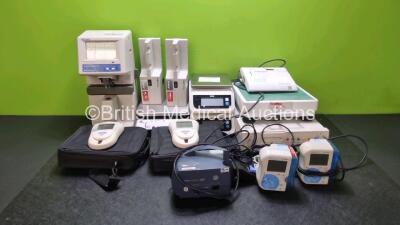 Mixed Lot Including 1 x Keeler Pro-Check Auto Lensmeter, 2 x Tanita Weighing Scales, 2 x Marden Weighing Scales with 1 x Digital Display, 2 x Coaguchek S Coagulation Units, 2 x Welch Allyn 767 Transformers, 2 x Abbot FreeGO Nutrition Pumps and 1 x Charter