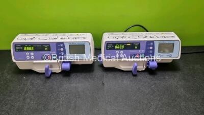 2 x Smiths Medical Graseby 2100 Syringe Pumps *Mfd 2020 (Both Power Up) *SN 201216526 / 201216288*