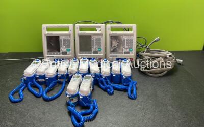 Mixed Lot Including 3 x Baxter Colleague CXE Pumps, 2 x NBP Hoses and 12 x Covidien Genius 3 Thermometers and Base Units