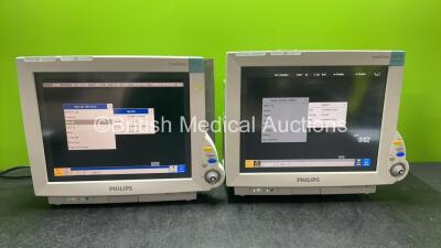 2 x Philips IntelliVue MP70 Patient Monitors (Both Power Up with Missing Dials and 1 with Blank Screen-See Photo)