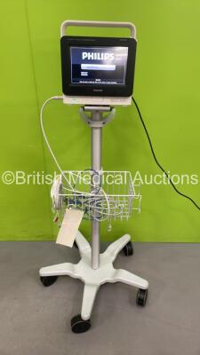 Philips IntelliVue MX400 Patient Monitor Software Revision L.01.12 on Stand *Mfd 2015* (Powers Up) *DE35121774*