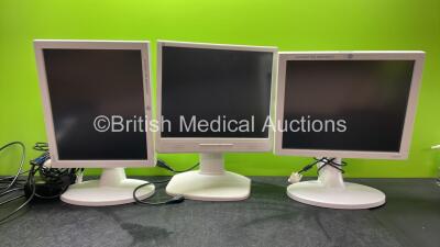 3 x GE Monitors with 1 x AC Power Supply (All Power Up) *SN DTN1310363, CUC41A00784, DTN131I0355*