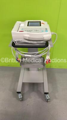 GE MAC 1200ST ECG Machine with 10 Lead ECG Lead On Stand (Powers Up) *SN 550047900*