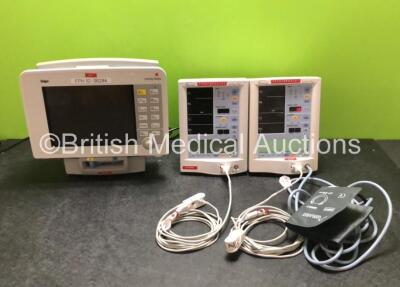 Job Lot Including 1 x Drager Infinity Delta Patient Monitor Including HemoMed 1 , Aux/Hemo 2, Aux/Hemo 3 and MultiMed Options (Untested Due to No Power Supply) with Docking Station and 2 x Datascope Accutorr Plus Patient Monitors (Both Power Up) *SN A7407