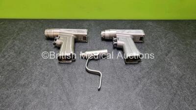 2 x Stryker System 6 6205 Rotary Handpieces with 1 x Stryker 4100-62-000 Wire Collet Attachment