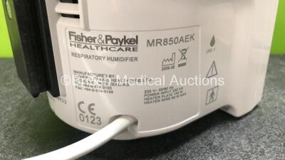 2 x Fisher & Paykel MR850AEK Respiratory Humidifier Units (1 x Powers Up, 1 x Powers Up with Fault) *SN 090910059633 / 9985AEK00727* - 4