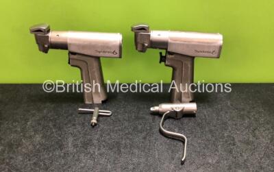 2 x Stryker System 6 6208 Sagittal Saw Handpieces with 1 x Stryker 4100-62 Wire Collet and 1 x Chuck Key (1 x Damaged Trigger - See Photos) *SN 1307007953 / 1329705353*