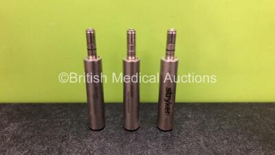 3 x Stryker 5400-015-000 Core Micro Drill Handpieces *SN 0800203113 / 0813606933 / 0800208133*