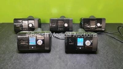 5 ResMed Airsense 10 Autoset CPAP Units with 3 x Power Supplies (All Power Up 1 x with Missing Humidifier Chamber)